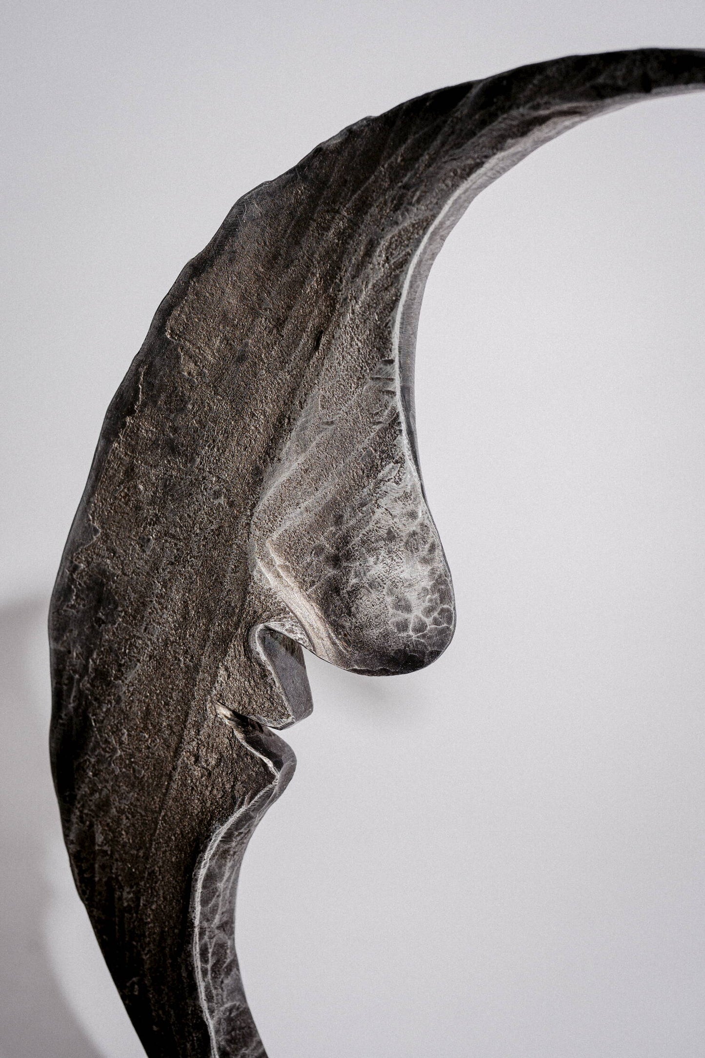 Wrought iron candlestick "Moon"