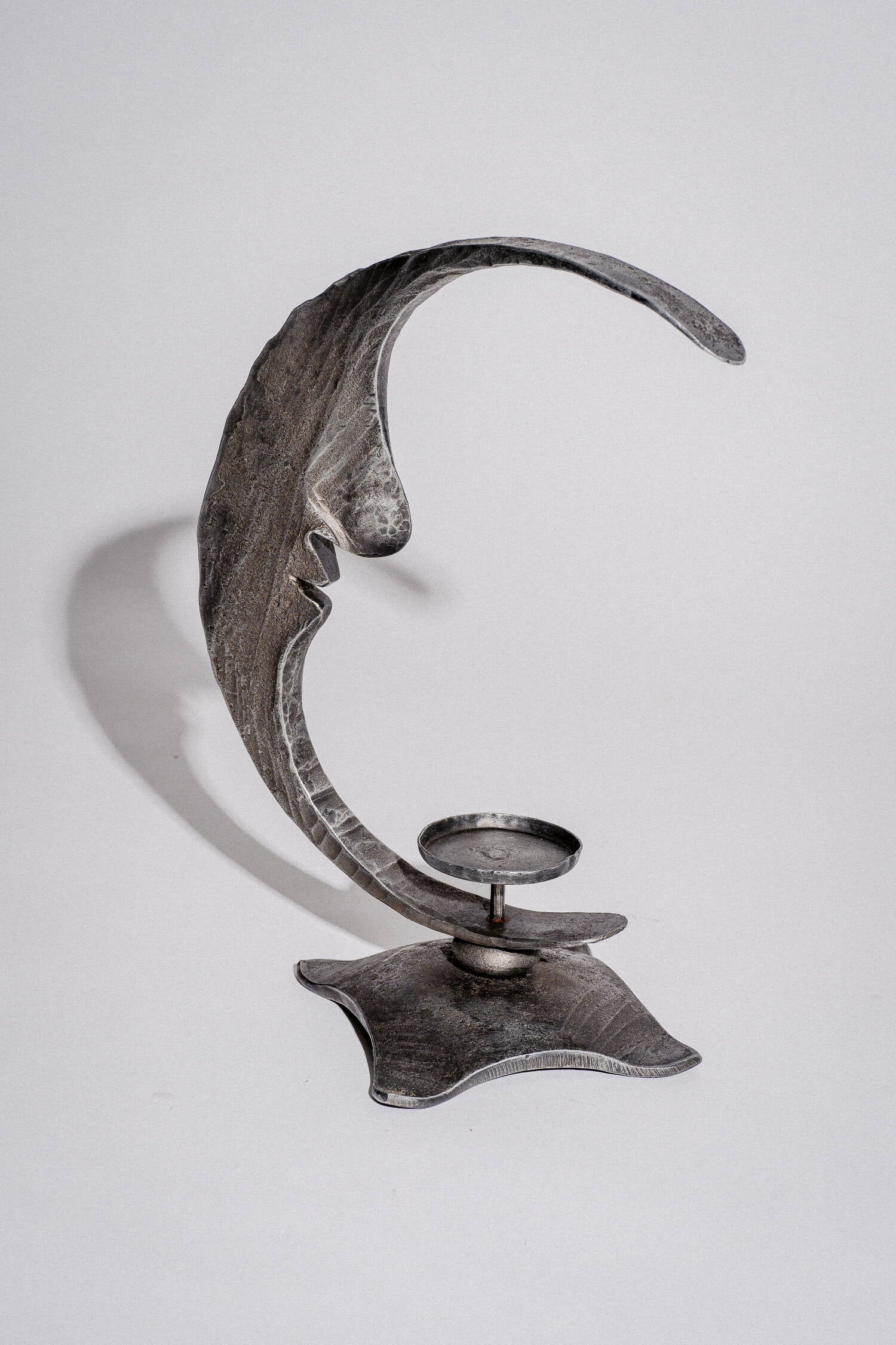 Wrought iron candlestick "Moon"
